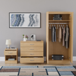 VIDA DESIGNS Riano Pine 3 Piece Bedroom Furniture Set - Wilko - thumbnail 4