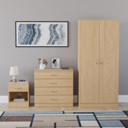 VIDA DESIGNS Riano Pine 3 Piece Bedroom Furniture Set - Wilko - thumbnail 3