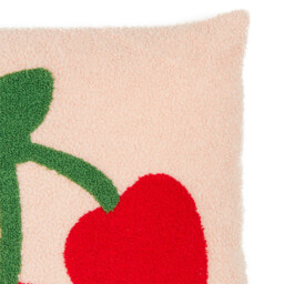 Cherries Tufted Cushion - Multicolour - Wilko - thumbnail 4