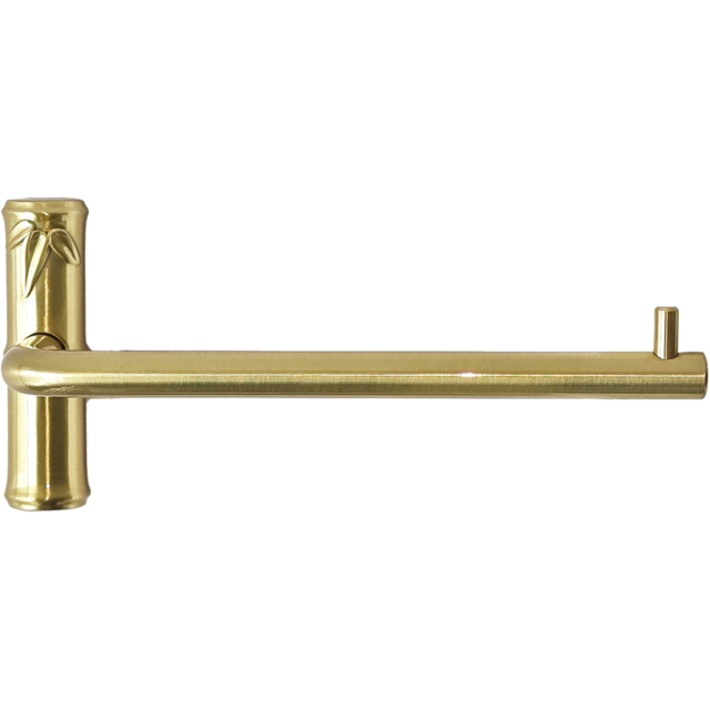 Bamboo Design Toilet Roll Holder Gold - Wilko - image 1