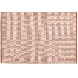 Hug Rug Rust Diamond Woven Rug 160 x 230cm - Orange - Wilko - thumbnail 1
