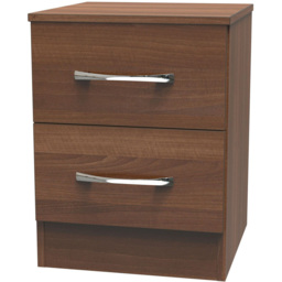 Crowndale Avon 2 Drawer Noche Walnut Bedside Cabinet - Wilko - thumbnail 3