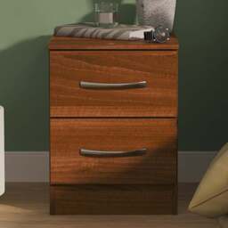 Crowndale Avon 2 Drawer Noche Walnut Bedside Cabinet - Wilko