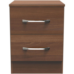 Crowndale Avon 2 Drawer Noche Walnut Bedside Cabinet - Wilko - thumbnail 4