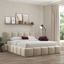DS Living Ovella Small Double Cream Cubed Ottoman Bed - Wilko - thumbnail 4