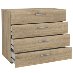 Florence 4 Drawer Oak Chest of Drawers - Wood - Furniture to Go - Wilko - thumbnail 5