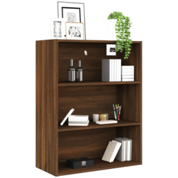 vidaXL 3 Shelf Brown Oak Hanging Wall Cabinet - Size: 90 x 69.5 x 32.5cm - Wilko - thumbnail 5