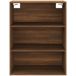 vidaXL 3 Shelf Brown Oak Hanging Wall Cabinet - Size: 90 x 69.5 x 32.5cm - Wilko - thumbnail 4