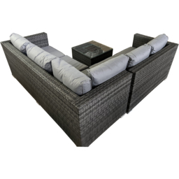Furniture One 5 Seater Grey Rattan Garden Corner Lounge Set with Ice Bucket - Wilko - thumbnail 7
