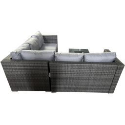 Furniture One 5 Seater Grey Rattan Garden Corner Lounge Set with Ice Bucket - Wilko - thumbnail 6