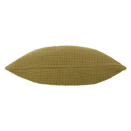 Yard Lark Khaki Muslin Cotton Cushion - Size: 45 x 45 cm - Green - Yard Living - Wilko - thumbnail 5