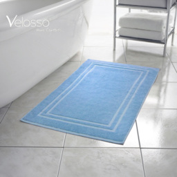 Velosso Blue Cotton Hotel Bath Mat - Wilko - thumbnail 6