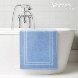 Velosso Blue Cotton Hotel Bath Mat - Wilko - thumbnail 5