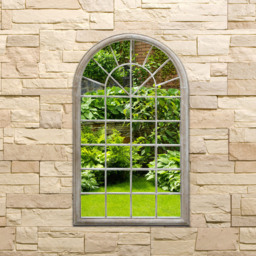 Charles Bentley Natural Arch Decorative Garden Mirror 131 x 75cm - Cream - Wilko - thumbnail 3