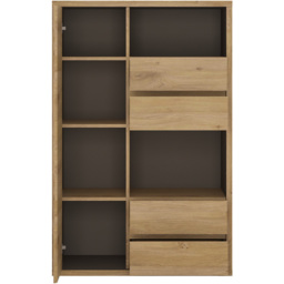 Florence Shetland Single Door 4 Drawer 2 Shelf Display Cabinet - Brown - Furniture To Go - Wilko - thumbnail 5