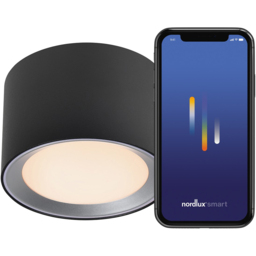 Nordlux Landon Smart Black Ceiling Light - Size: 8.2 x 12.5 x 8.2cm - Wilko - thumbnail 4