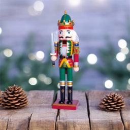 St Helens Green Classic Wooden Nutcracker Soldier 30cm - Size: 300 x 75 x 75cm - Wilko - thumbnail 4