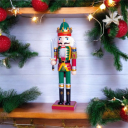 St Helens Green Classic Wooden Nutcracker Soldier 30cm - Size: 300 x 75 x 75cm - Wilko - thumbnail 3