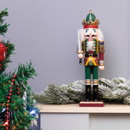 St Helens Green Classic Wooden Nutcracker Soldier 30cm - Size: 300 x 75 x 75cm - Wilko - thumbnail 5