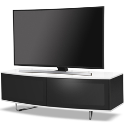 Centurion Supports Caru Gloss Black and Gloss White 2 Door TV Unit - Size: 43 x 120 x 50cm - Multi - Wilko - thumbnail 6