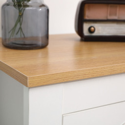 FurnitureHMD 2 Drawer White and Oak Effect Wooden Bedside Table Set of 2 - Wilko - thumbnail 6