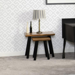Seconique Quebec Oak Effect Nest of Tables Set of 2 - Size: 40 x 60 x 50cm - Brown - Wilko - thumbnail 7