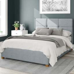 Aspire Caine Double Sky Malham Weave Ottoman Bed - Blue - Aspire Beds - Wilko