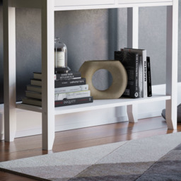 VIDA DESIGNS Windsor 2 Drawer White Console Table - Size: 30 x 80 x 74cm - Wilko - thumbnail 5