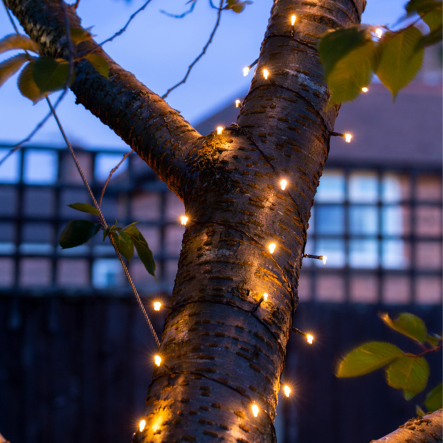 GardenKraft 200 Bulbs Warm White LED Solar String Light - Size: 8 x 22.5 x 12cm - Multi - Wilko - image 1