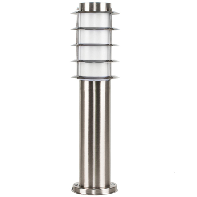 ValueLights Wharf Silver Outdoor Bollard Lantern with PIR Motion Sensor - Size: 46 x 11.6 x 11.6cm - Wilko - image 1