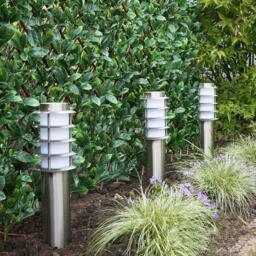 ValueLights Wharf Silver Outdoor Bollard Lantern with PIR Motion Sensor - Size: 46 x 11.6 x 11.6cm - Wilko - thumbnail 3