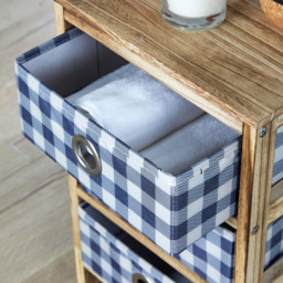 Home Source Weybourne 3 Drawer Fabric Storage Unit - Size: 49.5 x 30 x 25cm - Brown - Wilko - thumbnail 6