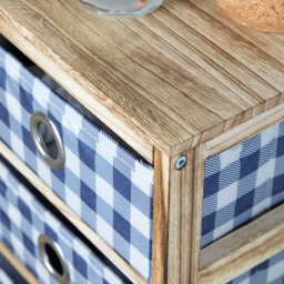 Home Source Weybourne 3 Drawer Fabric Storage Unit - Size: 49.5 x 30 x 25cm - Brown - Wilko - thumbnail 4