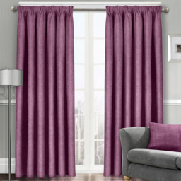 Velosso Westwood Mauve Curtains 117 x 189cm - Size: W 117 x D 189cm - Purple - Wilko