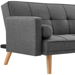 Home Detail Sarnia Small Double Sleeper Charcoal Sofa Bed - Size: 2 Seater - Grey - Wilko - thumbnail 7