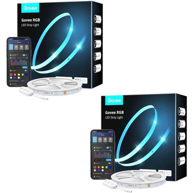 Govee RGB LED Strip Light 5m 2 Pack - Size: 500 x 2 x 0.5cm - Multi - Wilko - image 1