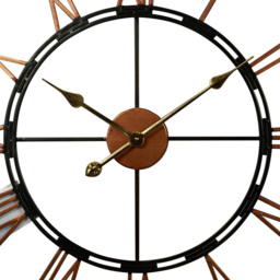 Black Iron Round Wall Clock 70cm - Wilko - thumbnail 7
