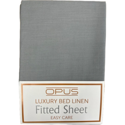 Opus Double Charcoal Polycotton Fitted Bed Sheet - Grey - Wilko - thumbnail 4