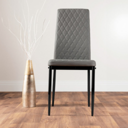 Furniturebox Arona Valera Marble Effect 4 Seater Round Dining Set White Black and Grey - Wilko - thumbnail 4