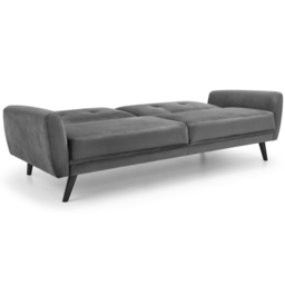 Julian Bowen Monza 2 Seater Dark Grey Velvet Sofa Bed - Wilko - thumbnail 7