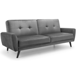 Julian Bowen Monza 2 Seater Dark Grey Velvet Sofa Bed - Wilko - thumbnail 3