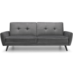 Julian Bowen Monza 2 Seater Dark Grey Velvet Sofa Bed - Wilko - thumbnail 4