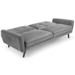 Julian Bowen Monza 2 Seater Dark Grey Velvet Sofa Bed - Wilko - thumbnail 6