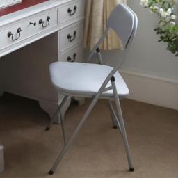 Harbour Housewares Set of 2 Grey Fabric Padded Metal Foldable Chair - Wilko - thumbnail 1