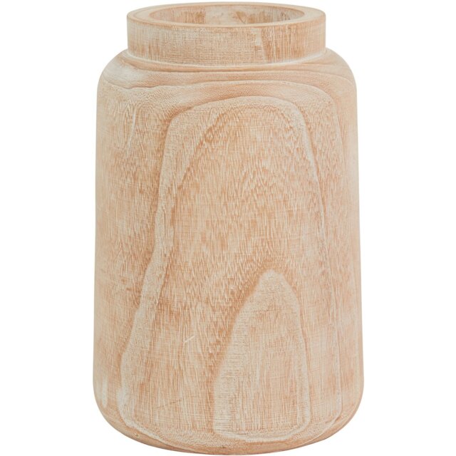 Wooden Vase 29cm - Natural - Wilko - image 1