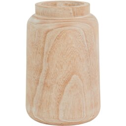 Wooden Vase 29cm - Natural - Wilko