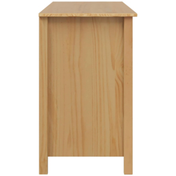 vidaXL Hill 3 Drawer Compact Pine Wood Home Desk Brown - Size: 74 x 100 x 45cm - Wilko - thumbnail 7