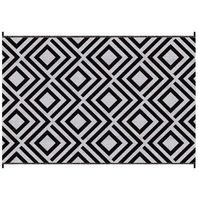 Outsunny Black Reversible Outdoor Mat 274 x 182cm - Size: 182 x 274 x 0.3cm - Wilko - image 1