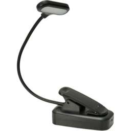 ValueLights Black Clip On Rechargeable Magnetic Table Lamp - Size: 23 x 23 x 10cm - Wilko