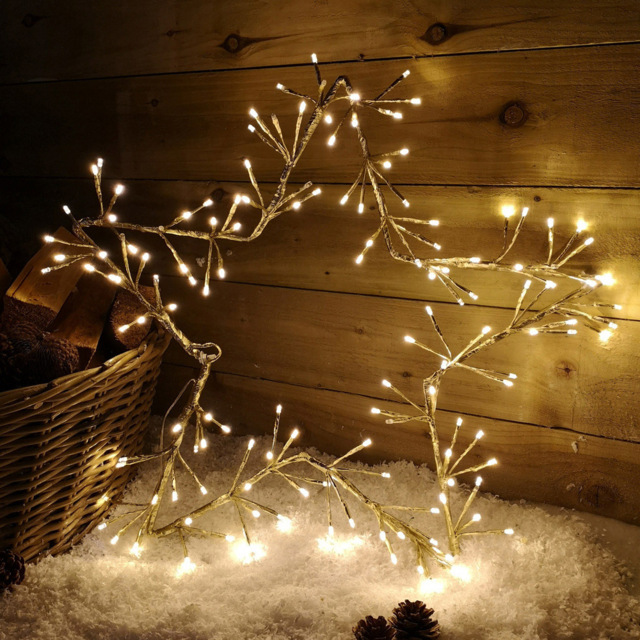 Samuel Alexander Gold Star LED Outdoor Christmas Decoration 60cm - Size: 60 x 60 x 10cm - Wilko - image 1